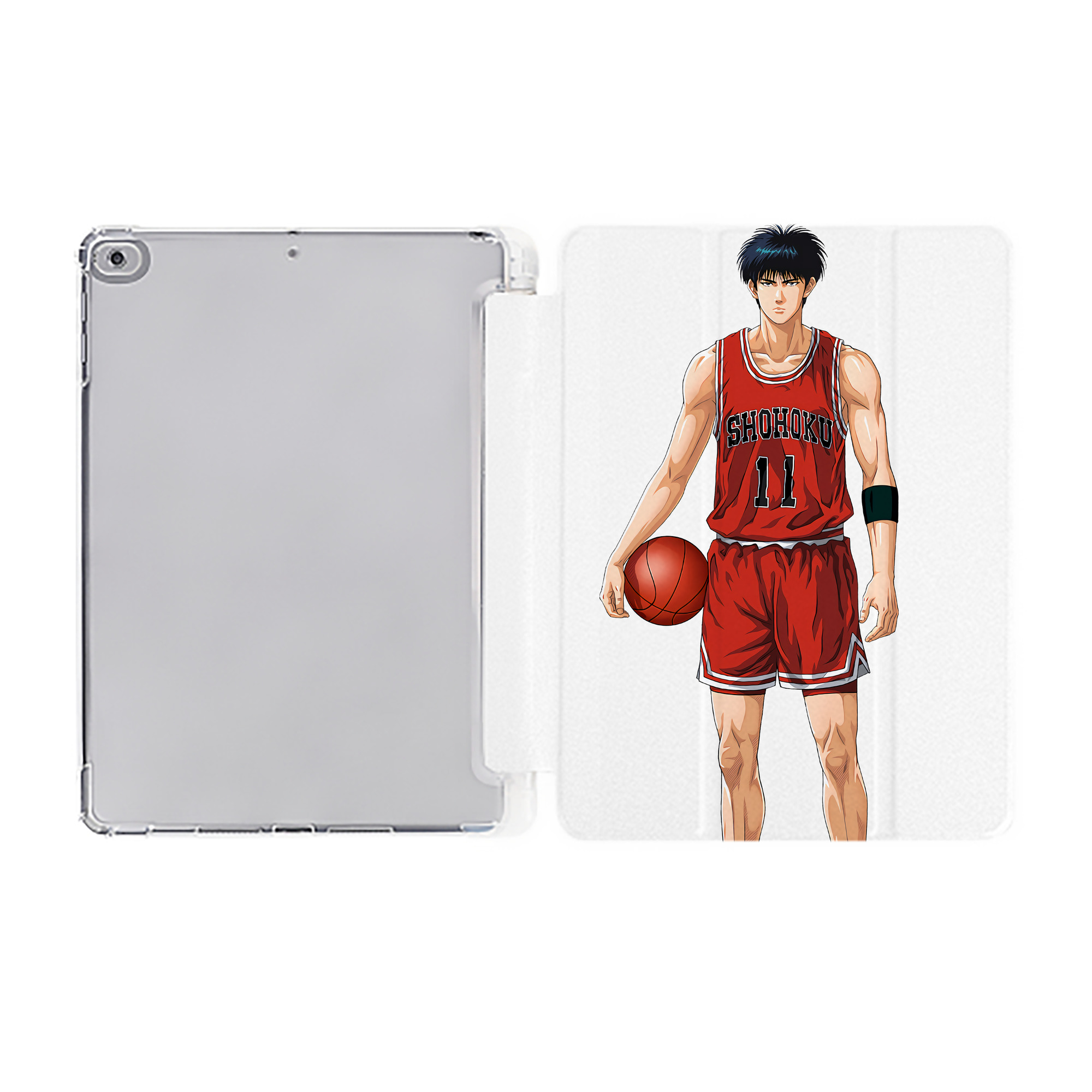 （画像用） SLAM DUNK／スラムダンク IPad ケース ペン収納付き 三つ折りスタンド PUレザー×シリコン 対応機種9.5/10.5/10.9インチ